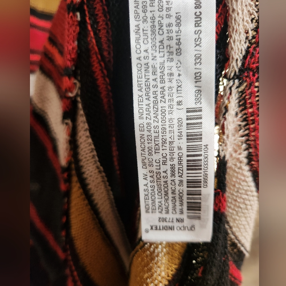 Zara knit Long Striped Tunic  Size XS-S   multi-coloured - Picture 8 of 11
